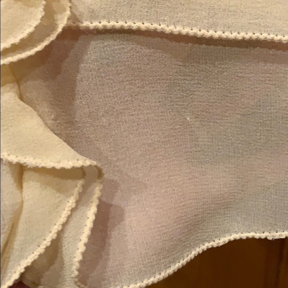 Tan sheer sleeveless blouse - Picture 5 of 6